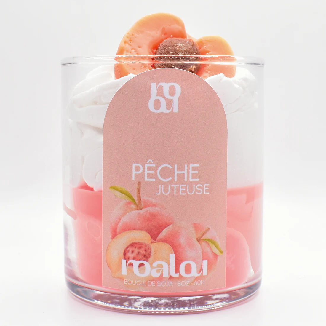 Bougie gourmande - Pêche juteuse