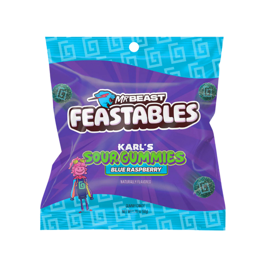 Feastables - Mr. Beast - Karl Gummies - Framboise bleue sour