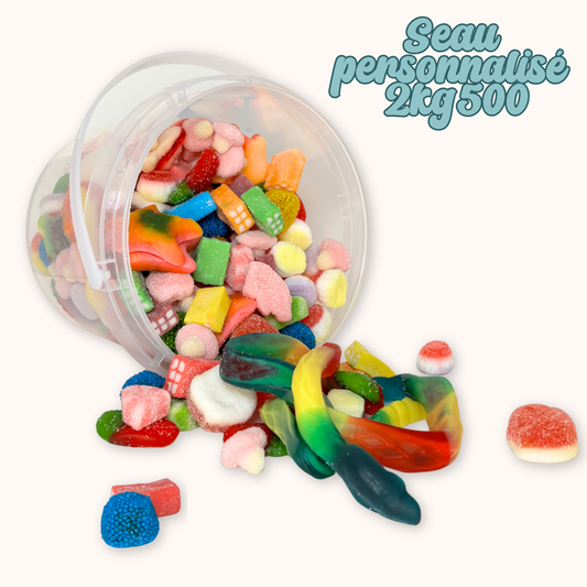 Seau de bonbons personnalisé - 2kg500